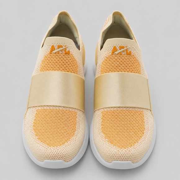APL TechLoom Bliss Men\'s Vanilla Mango White Sneakers Plantar Fasciitis SZ 10.5